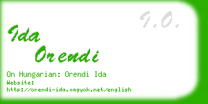 ida orendi business card